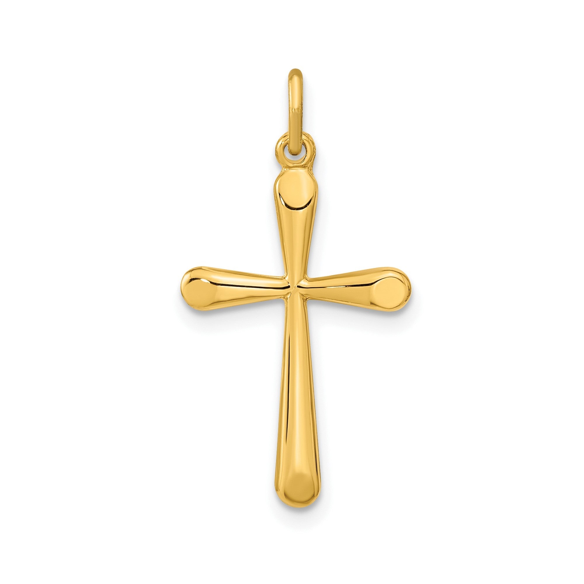 Sterling Silver Religious Cross Pendant Charm, 15x23mm