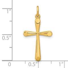 Sterling Silver Religious Cross Pendant Charm, 15x23mm