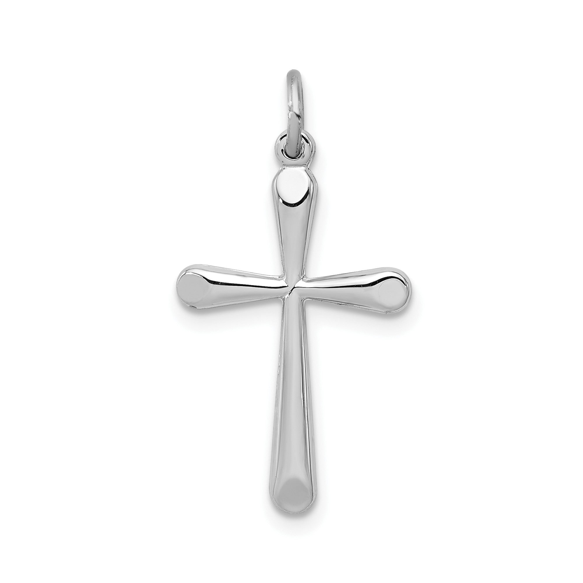 Sterling Silver Religious Cross Pendant Charm, 15x23mm