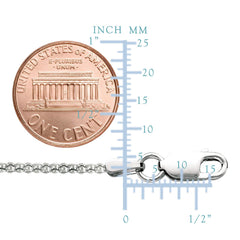 Sterling Silver Rhodium Plated Fancy Popcorn Rope Chain Necklace, 1,8mm - JewelryAffairs