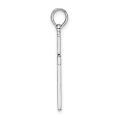 Sterling Silver Rhodium Plated Latin Cross Pendant, 24 x 16mm