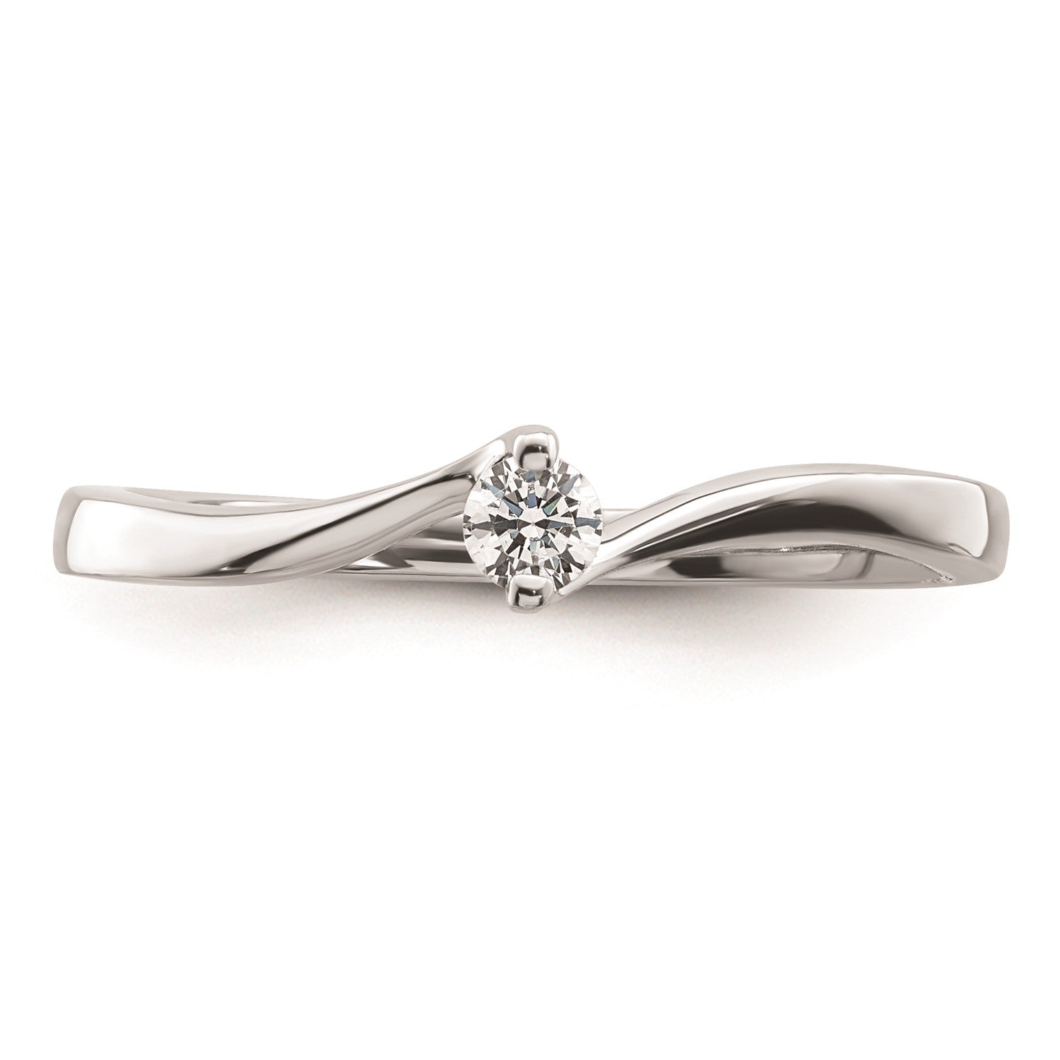 14k White Real Solid Gold 1/10 carat Round Diamond Promise Engagement Ring fine designer jewelry for men and women