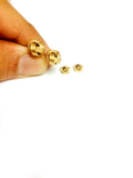 10k Yellow Gold Shiny And Textured Triple Love Knot Stud Earrings, 9mm
