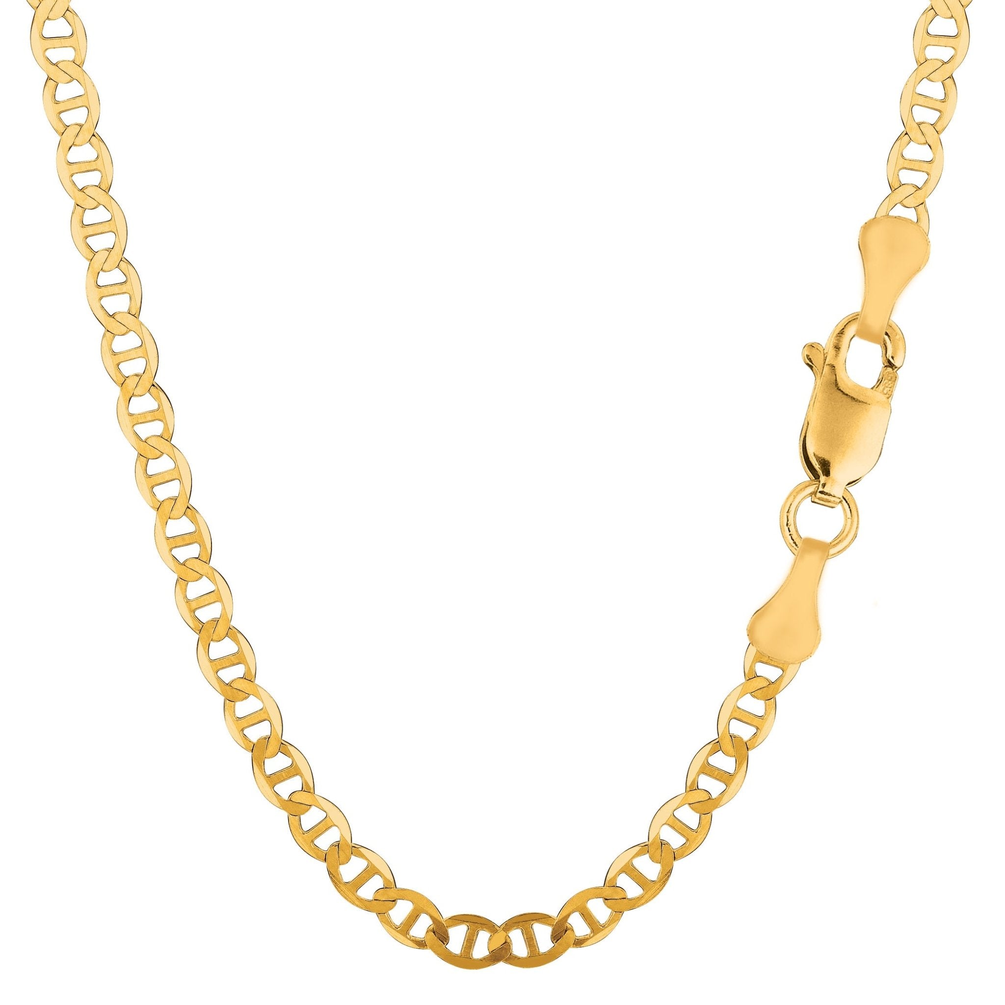 10k Yellow Gold Mariner Link Chain Bracelet, 4mm - JewelryAffairs