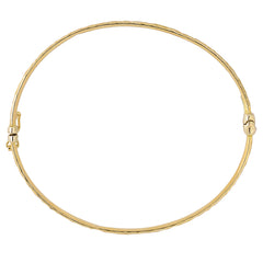 10 karat gult guld hamret armbånd til kvinder, 7,5" fine designersmykker til mænd og kvinder