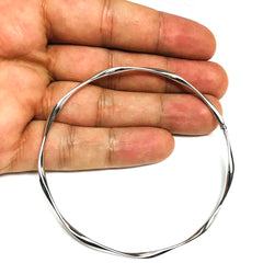10 k vitguld vågigt armband för kvinnor, 8,25" fina designersmycken för män och kvinnor