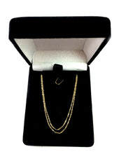 Collana a catena Singapore in oro giallo 10k, gioielli di alta qualità da 0,8 mm per uomini e donne