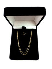 10k Yellow Gold Singapore Chain Necklace, 0.8mm fine designer jewelry for men and women