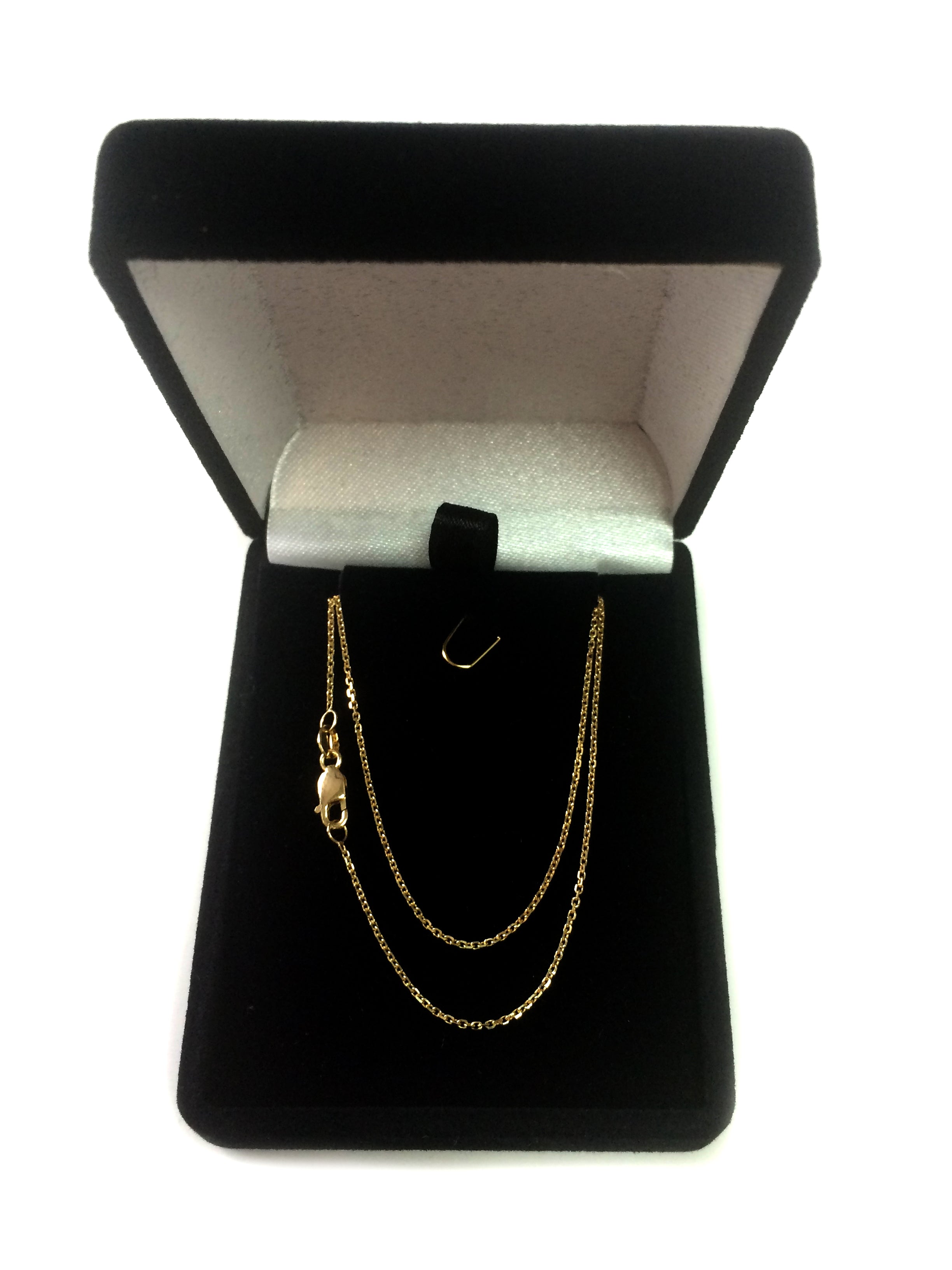 10 k gul guld kabelkæde halskæde, 1,1 mm fine designer smykker til mænd og kvinder