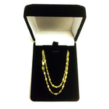10k Yellow Gold Singapore Chain Necklace, 1.7mm