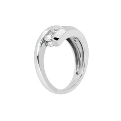 14K Gold Bezel Set Diamond Journey Ring (0.31 ctw) - JewelryAffairs