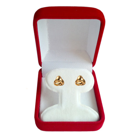 14k Gold Love Knot Stud Earrings, 6mm