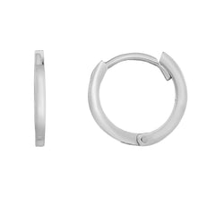 14K Gold Round Hoop Earrings, 12mm - JewelryAffairs