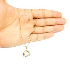 14k Tricolor Rose Gold Three Circling Dolphins Pendant Necklace, 18"