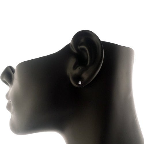 14k White Gold Round Diamond Stud Earrings (0.10 cttw H-I Color, VS2 Clarity)