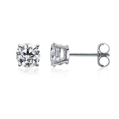 14k White Gold Round Diamond Stud Earrings (0.31 cttw E-F Color, SI2 Clarity)