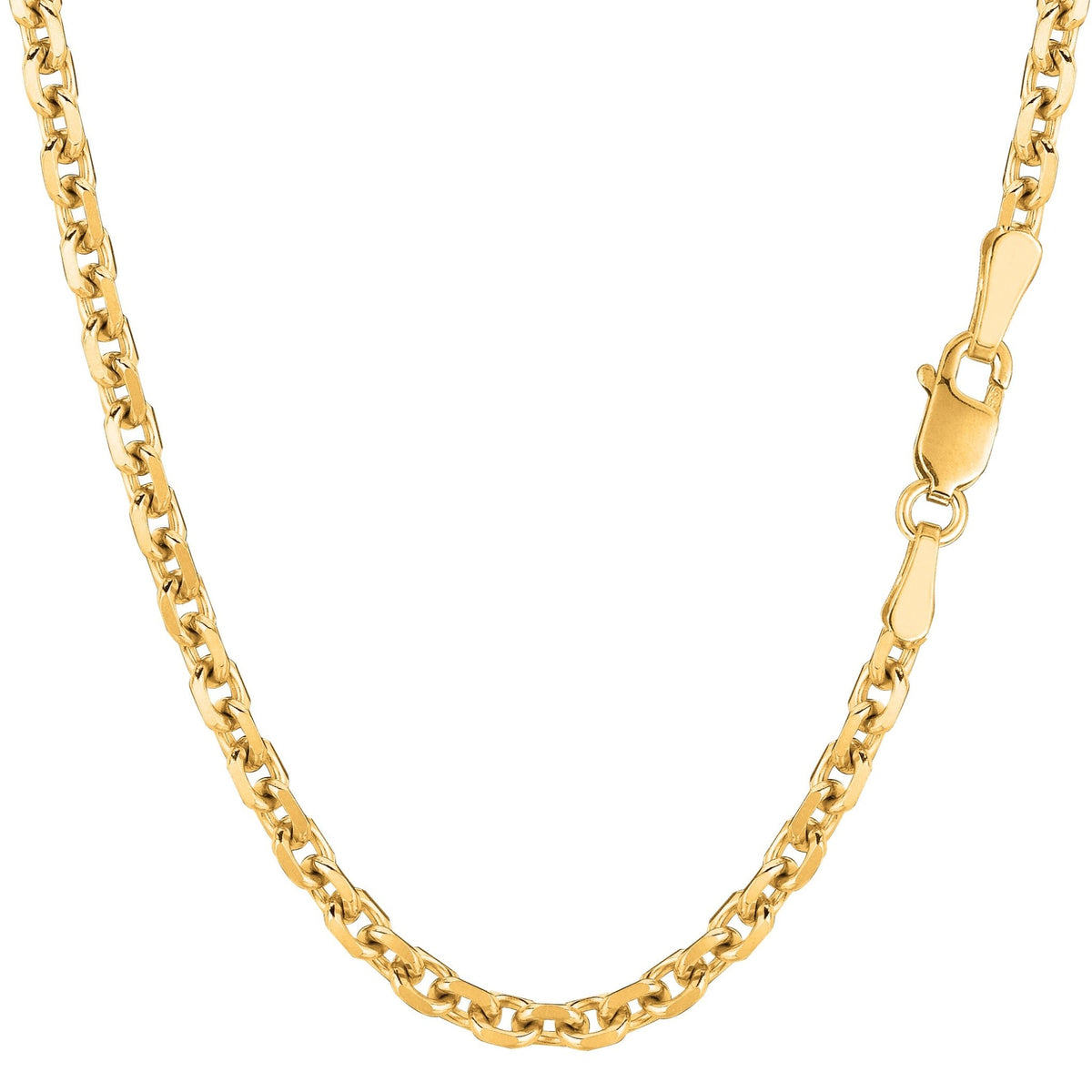 14k Yellow Gold Cable Link Chain Necklace, 4.0mm - JewelryAffairs