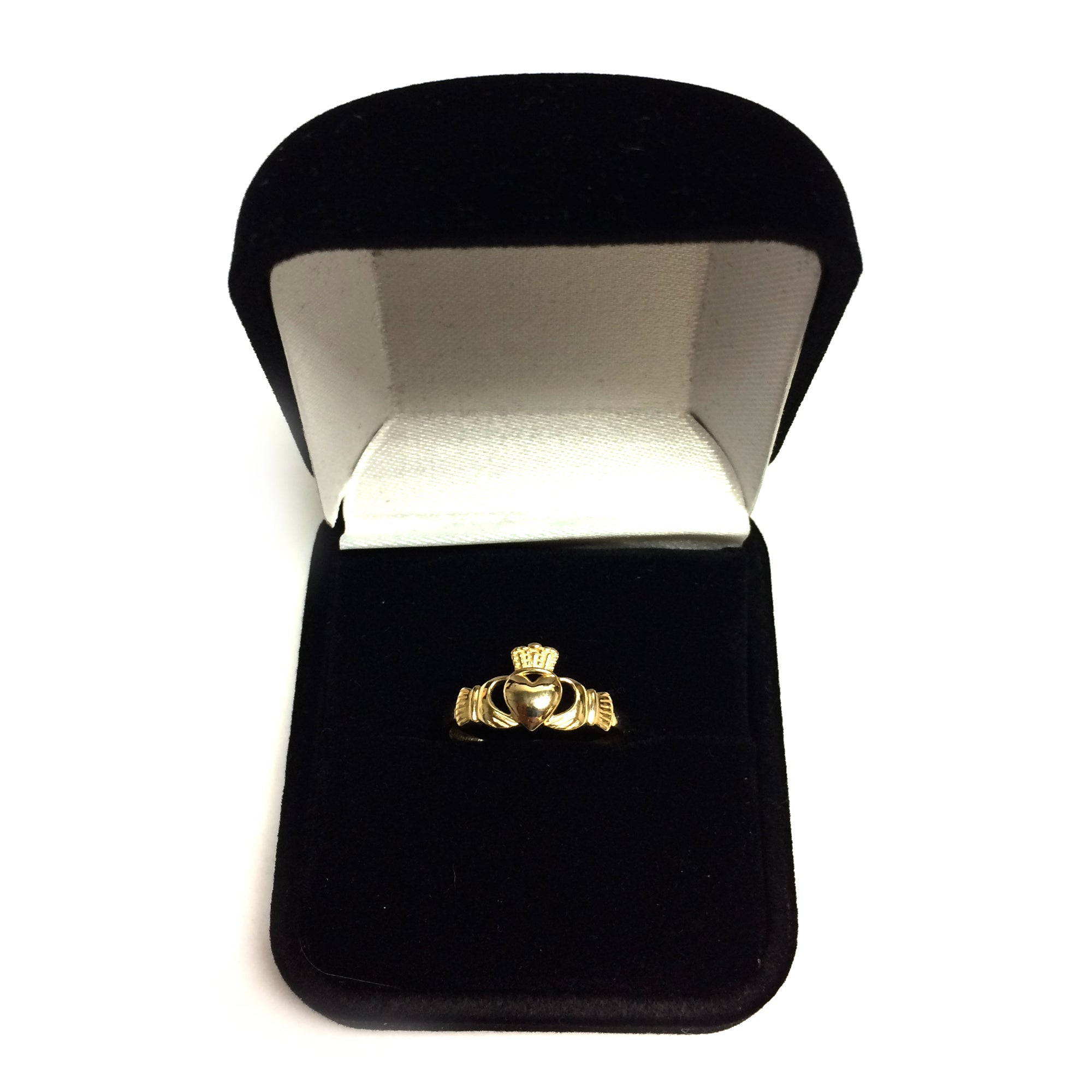 14k Yellow Gold Claddagh Ring