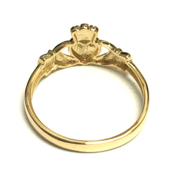 14k Yellow Gold Claddagh Ring