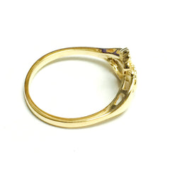 14K Yellow Gold Claddagh Ring, Size 7