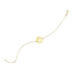 14K Yellow Gold Compass Pendant Necklace, 18"