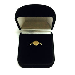 14k Yellow Gold Disc Personalized Ring