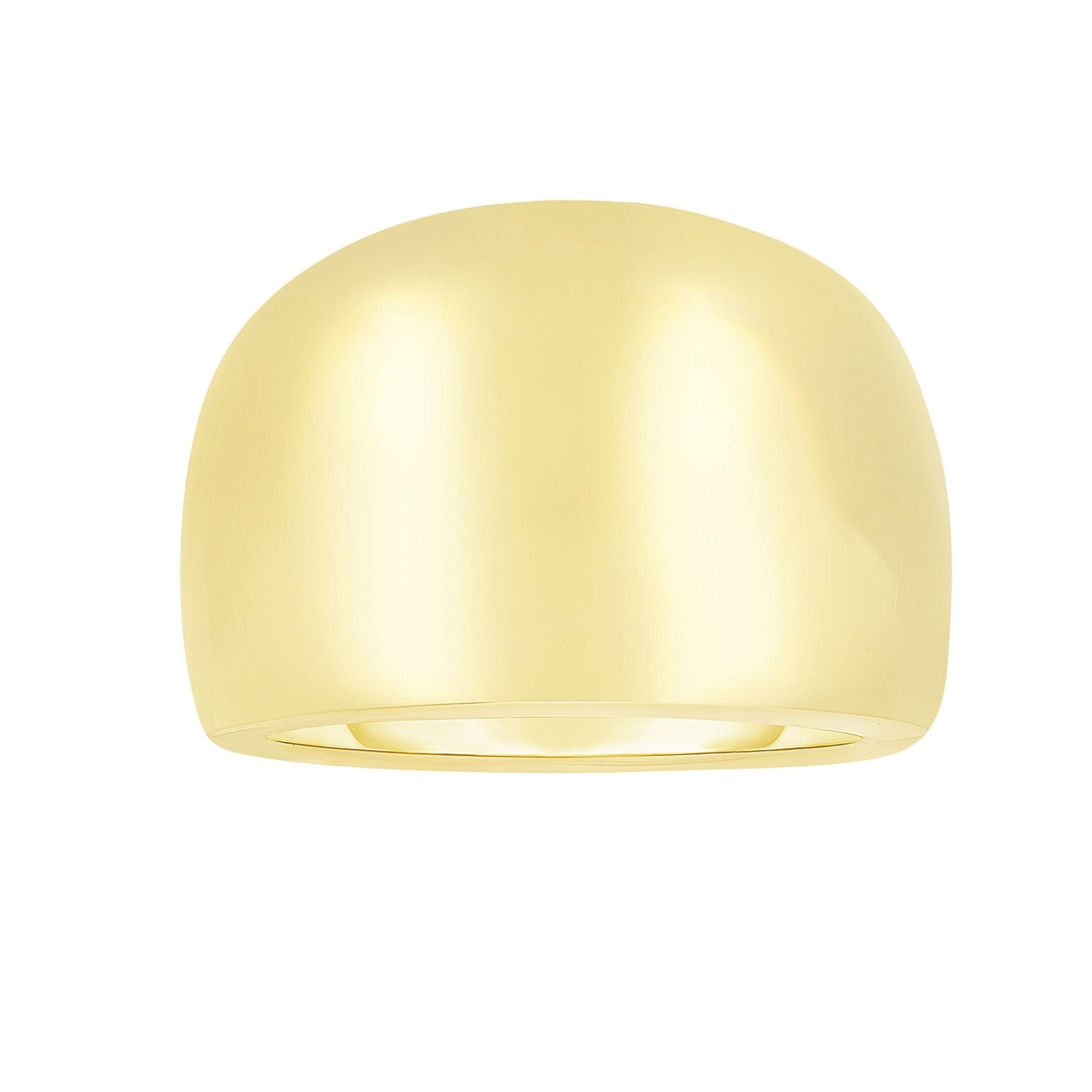 14k Yellow Gold Domed Womens Ring, 7 - JewelryAffairs