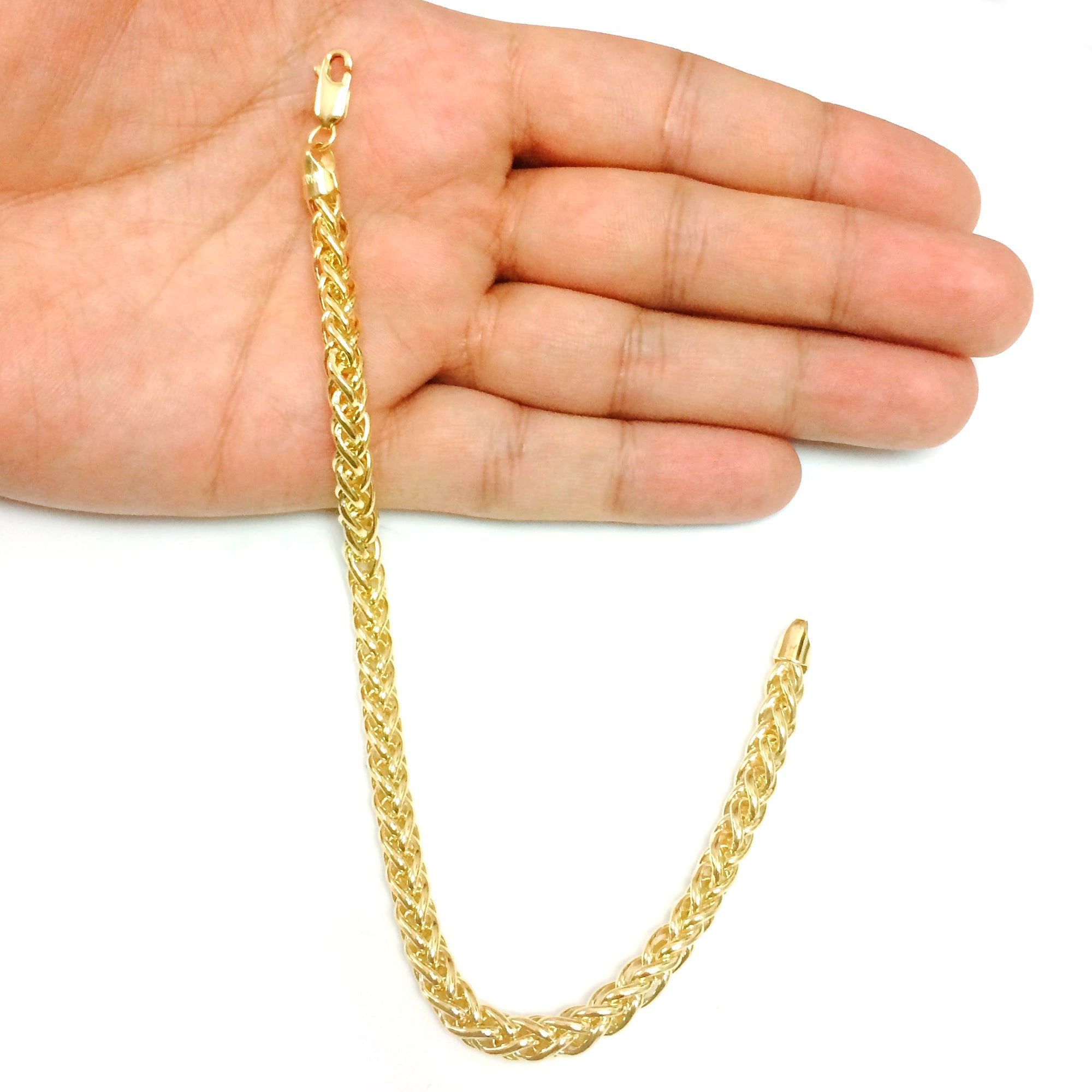 14K Yellow Gold Filled Round Franco Chain Bracelet, 6.0mm, 8.5" - JewelryAffairs