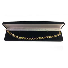 14K Yellow Gold Filled Solid Curb Chain Bracelet, 7.0mm, 8.5" - JewelryAffairs