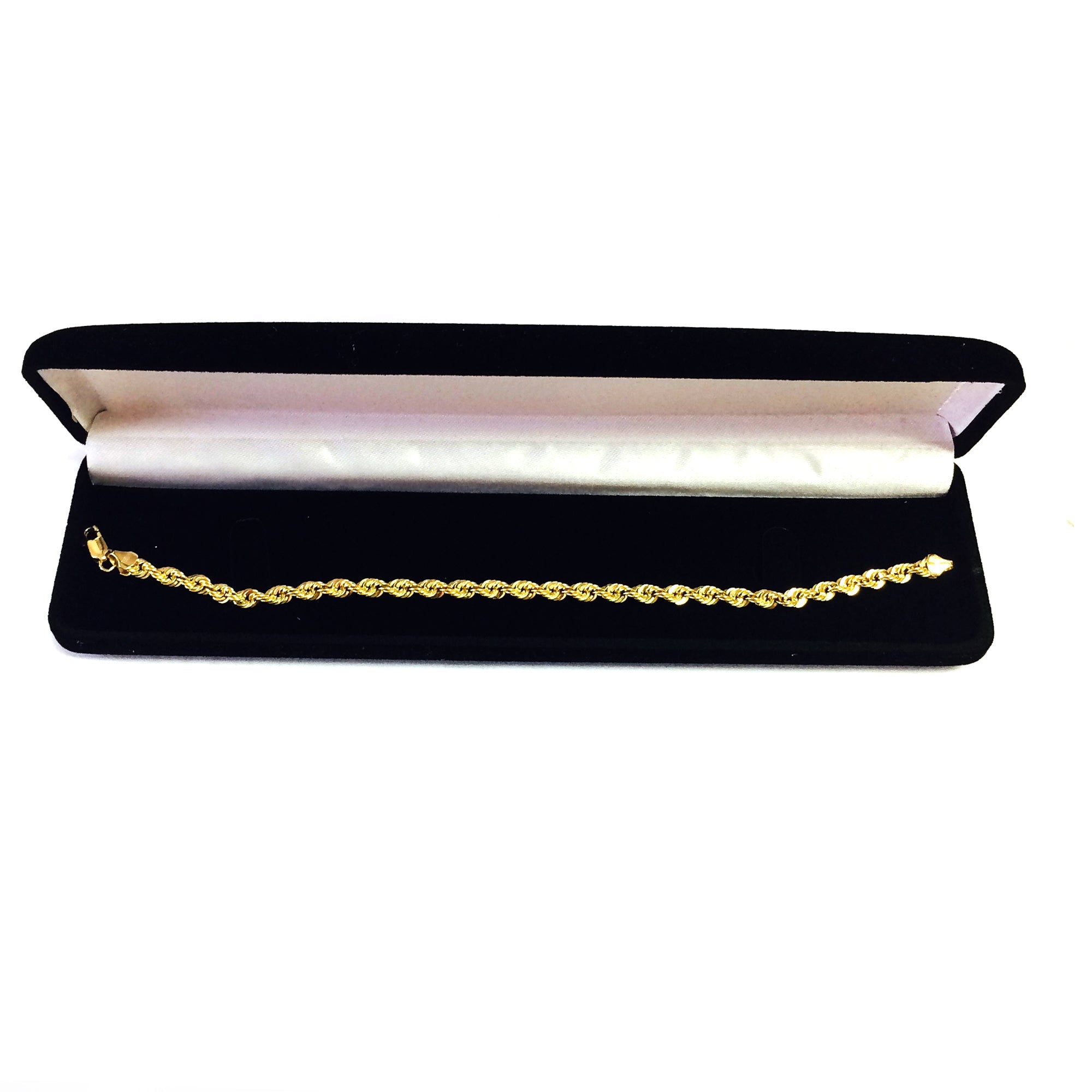 14K Yellow Gold Filled Solid Rope Chain Bracelet, 4.5mm, 8.5"