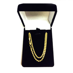 14K Yellow Gold Filled Solid Rope Chain Necklace, 2.1mm Wide