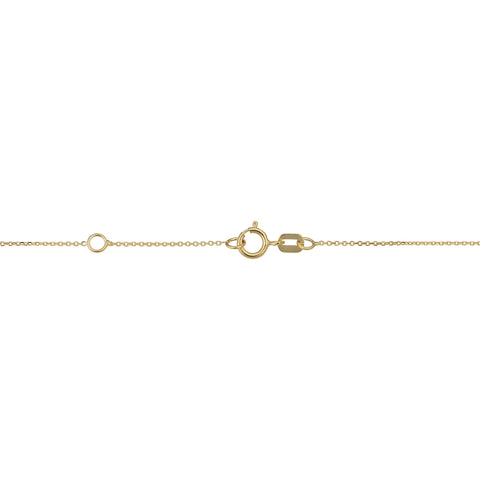 14k Yellow Gold Heart And Bead Adjustable Baby Bracelet, 6.5"