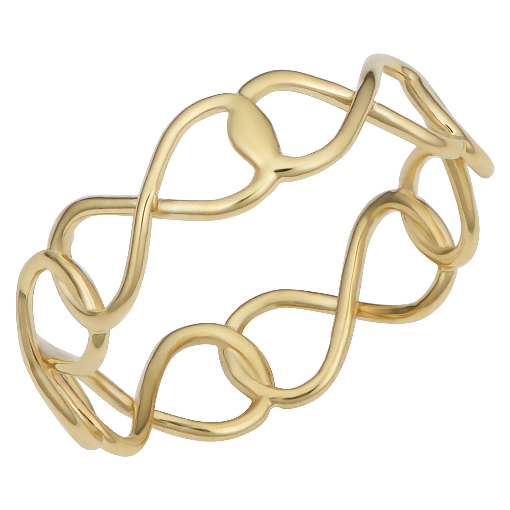 14k Yellow Gold Infinity Ring - JewelryAffairs