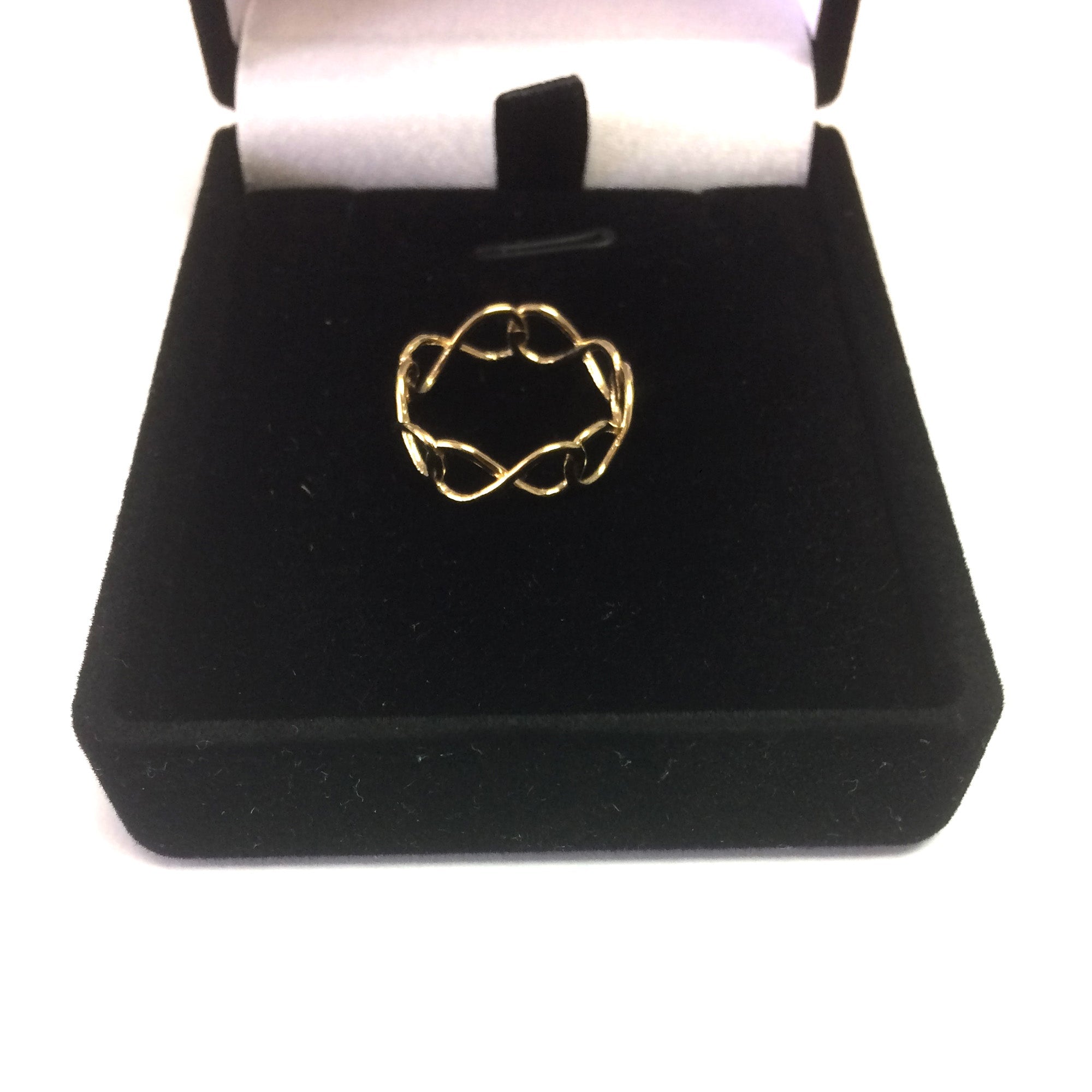 14k Yellow Gold Infinity Ring - JewelryAffairs