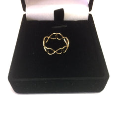 14k Yellow Gold Infinity Ring - JewelryAffairs