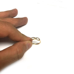 14K Yellow Gold Infinity Ring, Size 7