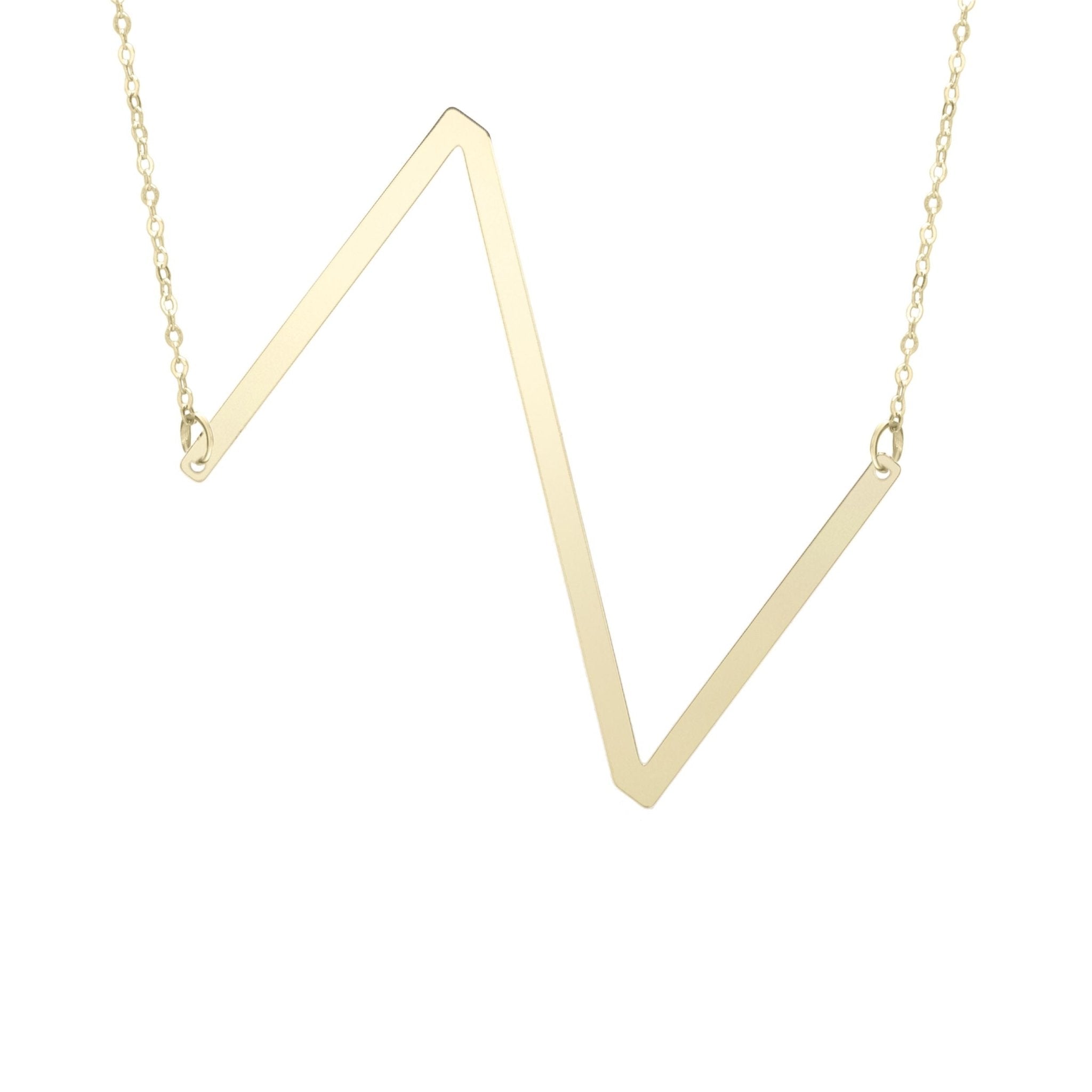 14k Yellow Gold Initial Letter Pendant Necklace, 18"