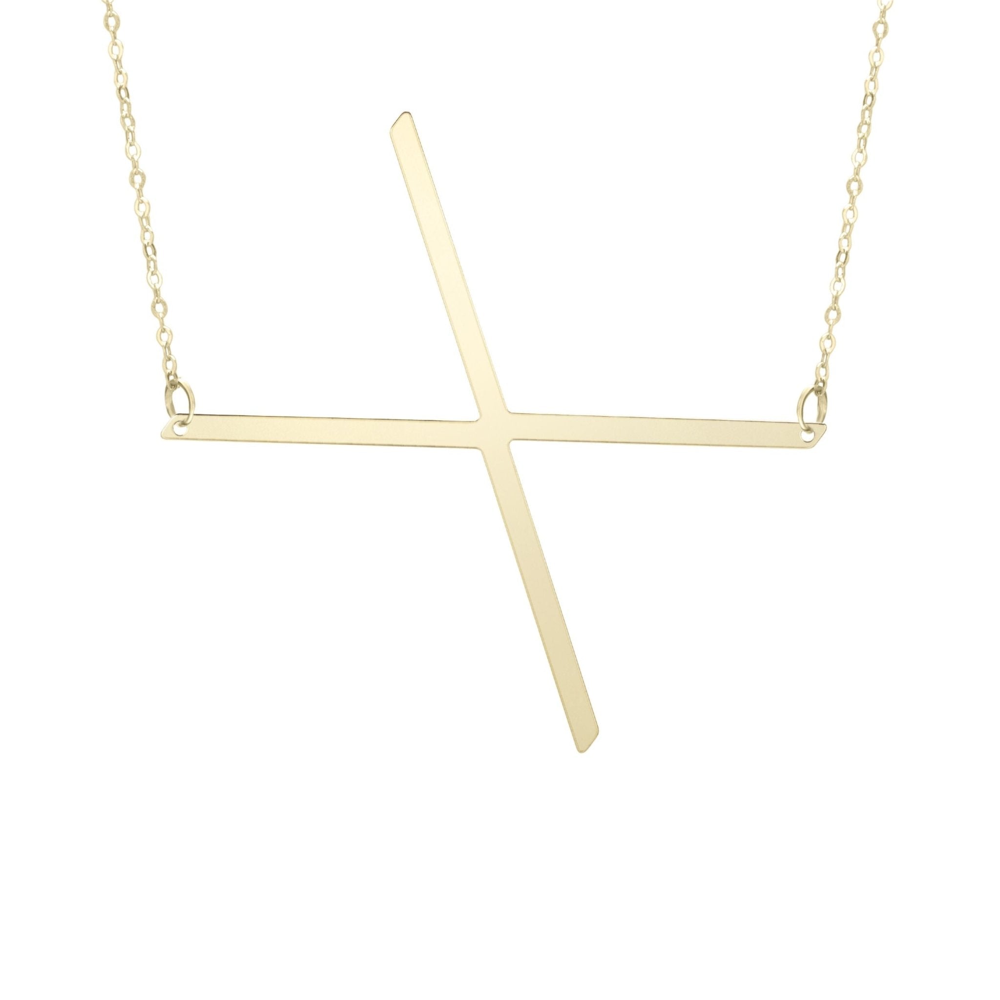 14k Yellow Gold Initial Letter Pendant Necklace, 18"