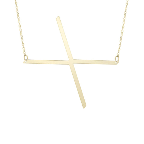 14k Yellow Gold Initial Letter Pendant Necklace, 18"