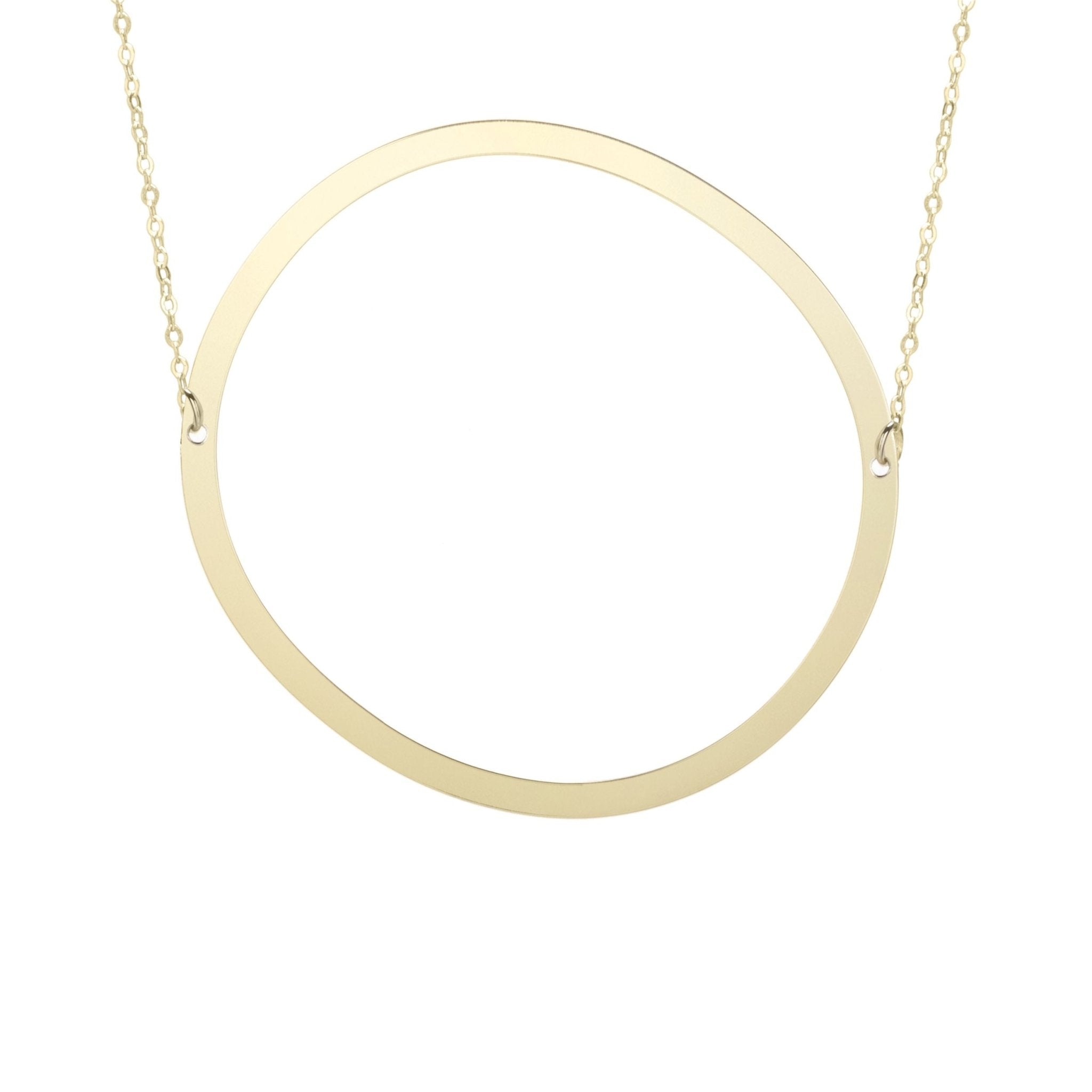 14k Yellow Gold Initial Letter Pendant Necklace, 18"
