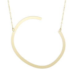 14k Yellow Gold Initial Letter Pendant Necklace, 18"