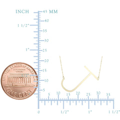 14k Yellow Gold Initial Letter Pendant Necklace, 18"