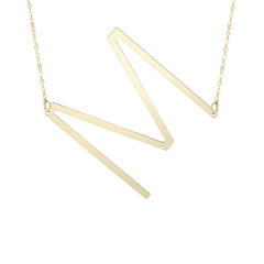 14k Yellow Gold Initial Letter Pendant Necklace, 18"