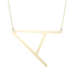 14k Yellow Gold Initial Letter Pendant Necklace, 18"
