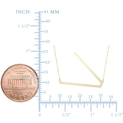 14k Yellow Gold Initial Letter Pendant Necklace, 18"