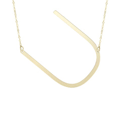 14k Yellow Gold Initial Letter Pendant Necklace, 18"