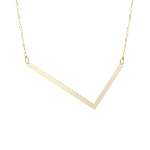 14k Yellow Gold Initial Letter Pendant Necklace, 18"