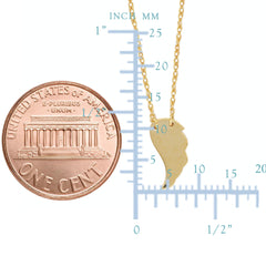 14K Yellow Gold Mini Wing Pendant Necklace, 16" To 18" Adjustable