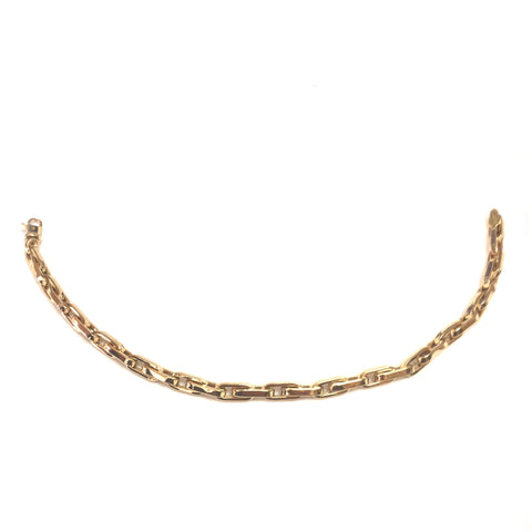 14k Yellow Gold Oval Link Mens Neckalce 22"