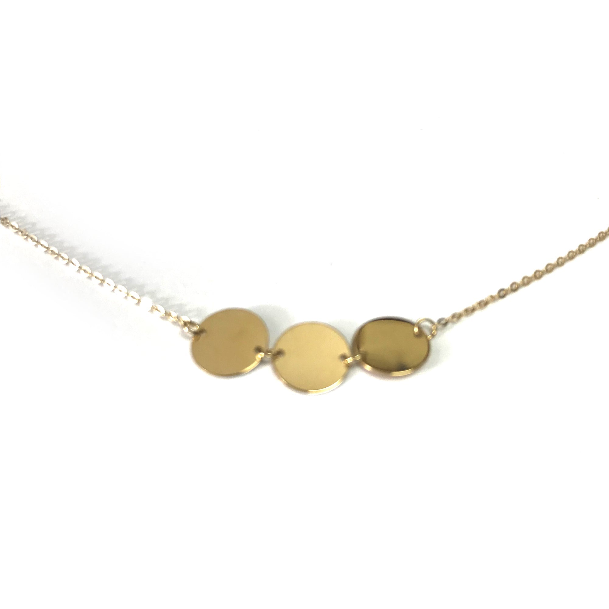 14k Yellow Gold Round Disc Charm Fancy Bracelet, 7" - JewelryAffairs
